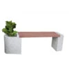 Dehner Granit-Gartenbank, Ca. B145/H45/T35 Cm, Grau/braun