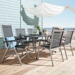 Sieger Bodega Klappsessel Aluminium/Textilene Graphit/Grau -Gartenmöbel Verkauf 651038 3