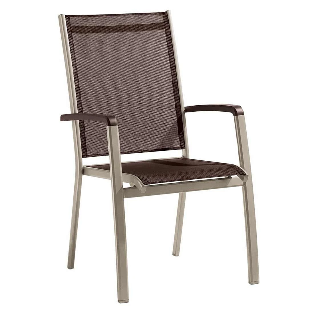 Sieger Bodega Stapelsessel Aluminium/Textilene Champagner/Mocca 1 Sieger Bodega Stapelsessel Aluminium/Textilene Champagner/Mocca
