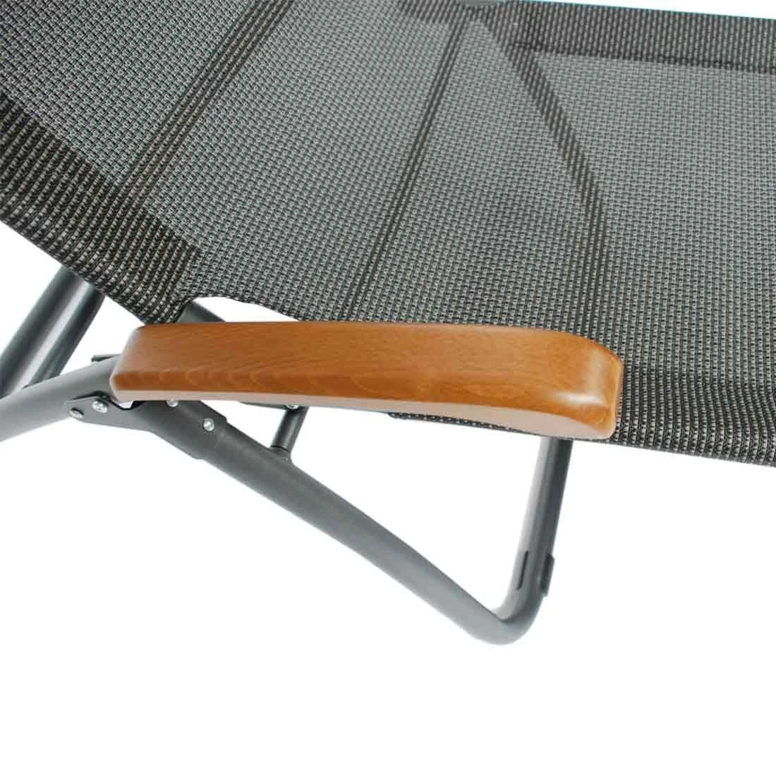 Sungörl Phönix DV Bäderliege Stahl/Textilene/Eschenholz Anthrazit/Grau 3 Sungörl Phönix DV Bäderliege Stahl/Textilene/Eschenholz Anthrazit/Grau - Image 3