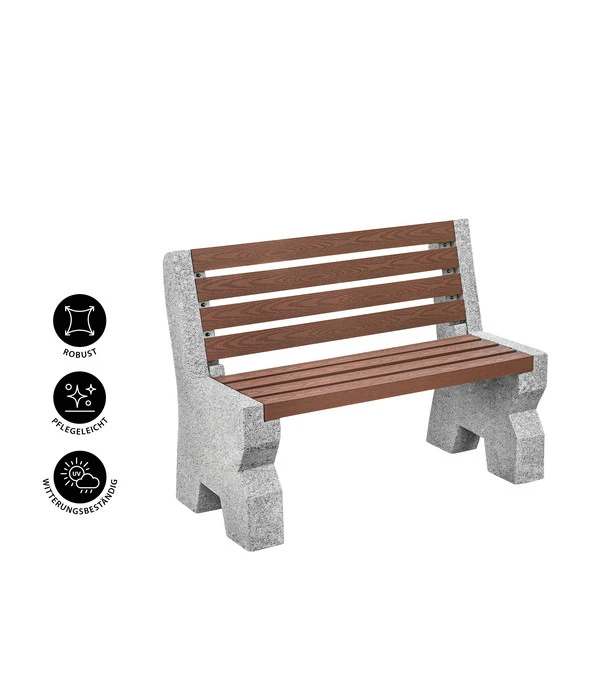 Dehner Granit-Gartenbank, 2-Sitzer, Ca. B114/H75/T52 Cm 2 Dehner Granit-Gartenbank, 2-Sitzer, Ca. B114/H75/T52 Cm - Image 2