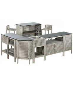 Dehner Barstuhl Southampton -Gartenmöbel Verkauf 6713390 WE FS 003 BarSouthamptonGrauNeu