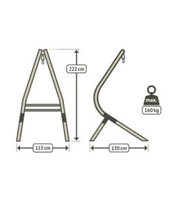 La Siesta Hängesesselgestell Calma Nature -Gartenmöbel Verkauf 6743306 WE FS 003 HMStaenderCalmaNature
