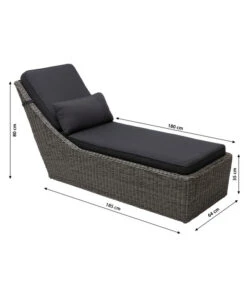 Dehner Sunlounger Toska, Ca. B64/H80/T180 Cm -Gartenmöbel Verkauf 6875744 WE BG 001 LiegeToskaNeu