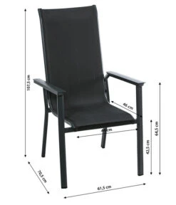 Dehner Stapelstuhl Cleveland, Dunkelgrau -Gartenmöbel Verkauf 6894133 WE BG 001 StapelstuhlClevelandNeu