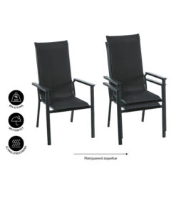 Dehner Stapelstuhl Cleveland, Dunkelgrau -Gartenmöbel Verkauf 6894133 WE IG 001 DehnerStapelstuhlCleveland