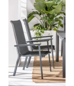 Dehner Stapelstuhl Cleveland, Dunkelgrau -Gartenmöbel Verkauf 6894133 WE MO 001 StapelstuhlClevelandGrau