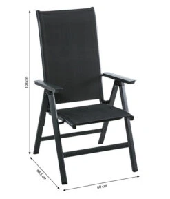 Dehner Klappsessel Cleveland, Dunkelgrau -Gartenmöbel Verkauf 6894141 WE BG 001 DehnerKlappsesselClevelandNEU