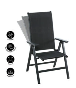 Dehner Klappsessel Cleveland, Dunkelgrau -Gartenmöbel Verkauf 6894141 WE IG 001 KLAPPSESSELCLEVELANDGRA