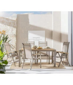 Dehner Klappsessel Cleveland, Hellbraun -Gartenmöbel Verkauf 6895387 WE MO 001 GruppeClevelandWoodNEU 1