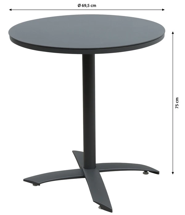 Dehner Klapptisch Riverside, Ca. Ø69,5/H75 Cm 2 Dehner Klapptisch Riverside, Ca. Ø69,5/H75 Cm - Image 2