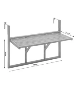 Dehner Balkonhängetisch, Ca. B90/H65/T41,7 Cm -Gartenmöbel Verkauf 6897748 WE BG 001 BalkonklapptischMacao