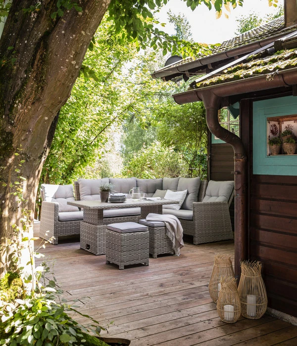 Dehner Geflechtlounge Bologna, 5-teilig 7 Dehner Geflechtlounge Bologna, 5-teilig - Image 7