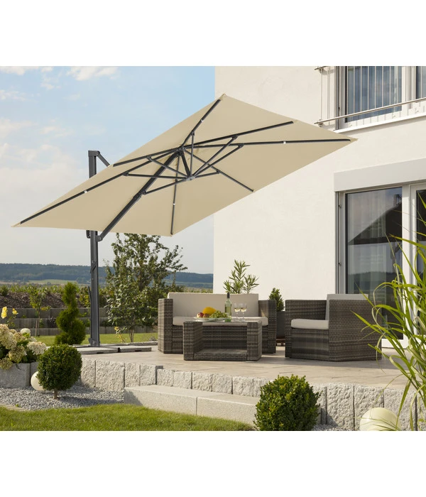 Schneider Ampelschirm Rhodos Smart, Quadratisch, Ca. B300/T300 Cm 5 Schneider Ampelschirm Rhodos Smart, Quadratisch, Ca. B300/T300 Cm - Image 5