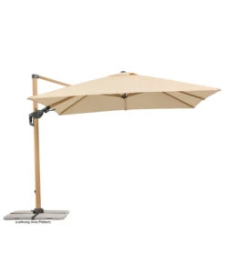 Schneider Ampelschirm Rhodos Twist Woody, Quadratisch, Ca. B300/T300 Cm