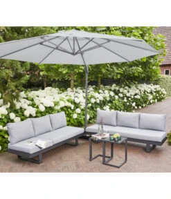 Siena Garden Ampelschirm Sunset N+, Rund, Ca. Ø350 Cm -Gartenmöbel Verkauf 6988315 WE MO 001 SienaGardenAmpelschirmSunsetN350cmGrau