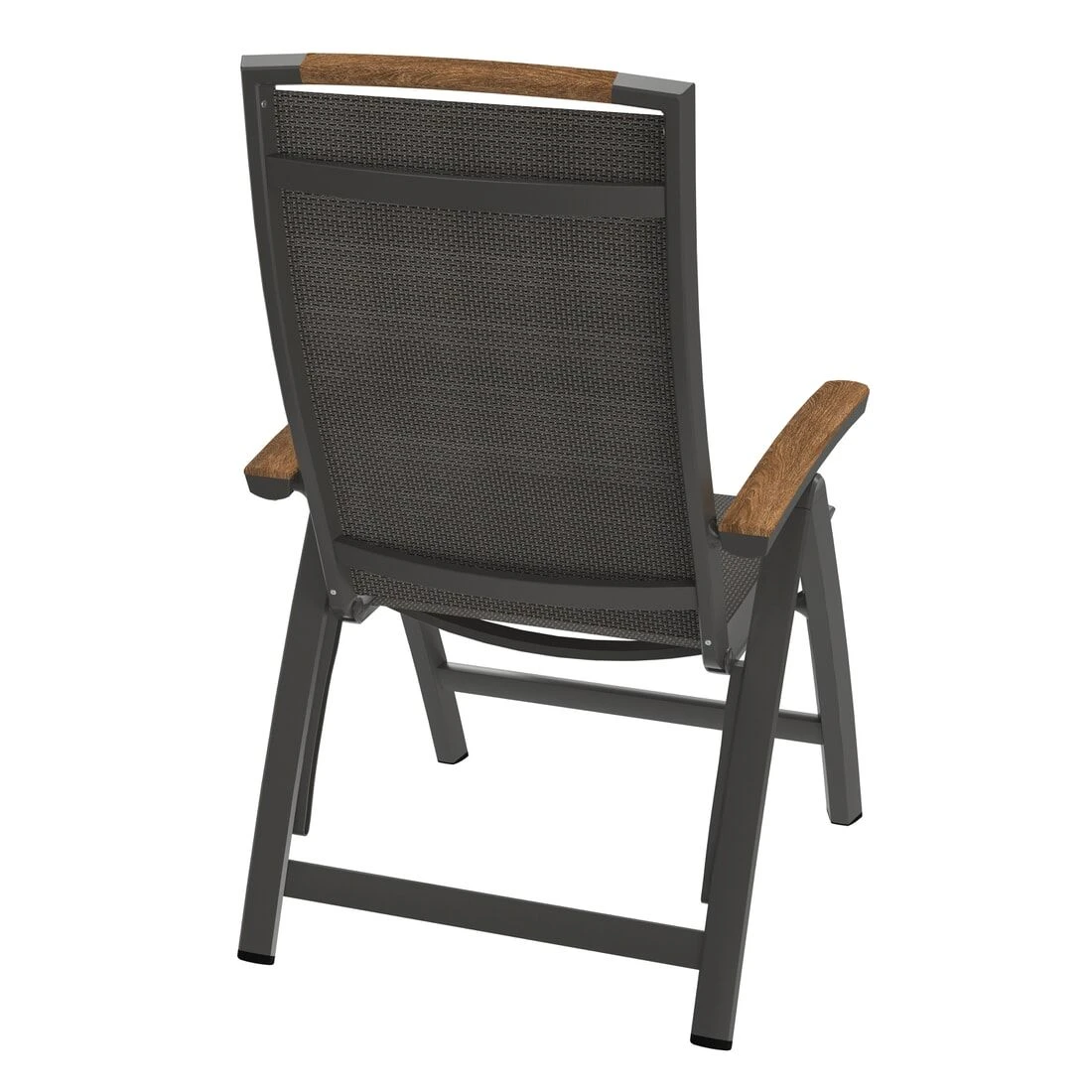 Sieger Catena Klappsessel Aluminium/Textilene Eisengrau/Grau/Teak 3 Sieger Catena Klappsessel Aluminium/Textilene Eisengrau/Grau/Teak - Image 3