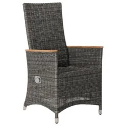 Zebra Status Gartensessel Geflecht Anthrazit