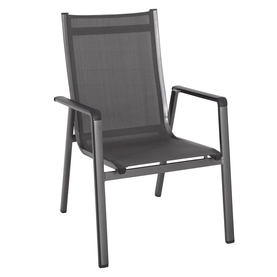 MWH Elements Stapelsessel Aluminium/Textilene Eisengrau/Anthrazit 1 MWH Elements Stapelsessel Aluminium/Textilene Eisengrau/Anthrazit