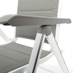 MWH Futosa Klappsessel Aluminium/Textilene Polarweiß/Grau -Gartenmöbel Verkauf 833836 4