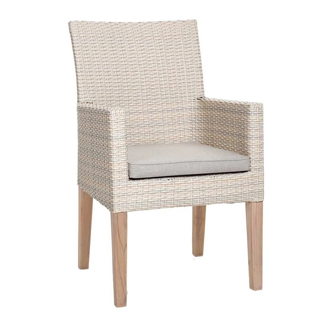 Best Alicante Gartensessel Teak/Geflecht Alabaster 1 Best Alicante Gartensessel Teak/Geflecht Alabaster