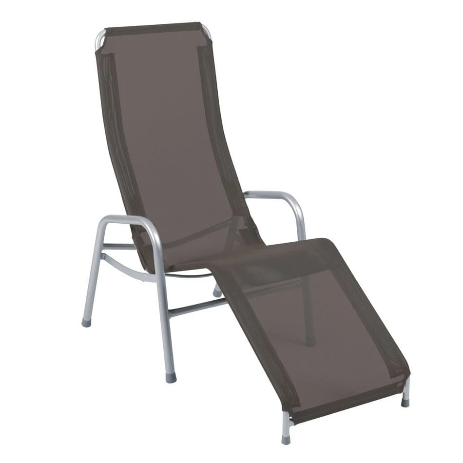 Karasek Grenada Gesundliege Stahlrohr/Textilene Platin/Taupe 1 Karasek Grenada Gesundliege Stahlrohr/Textilene Platin/Taupe