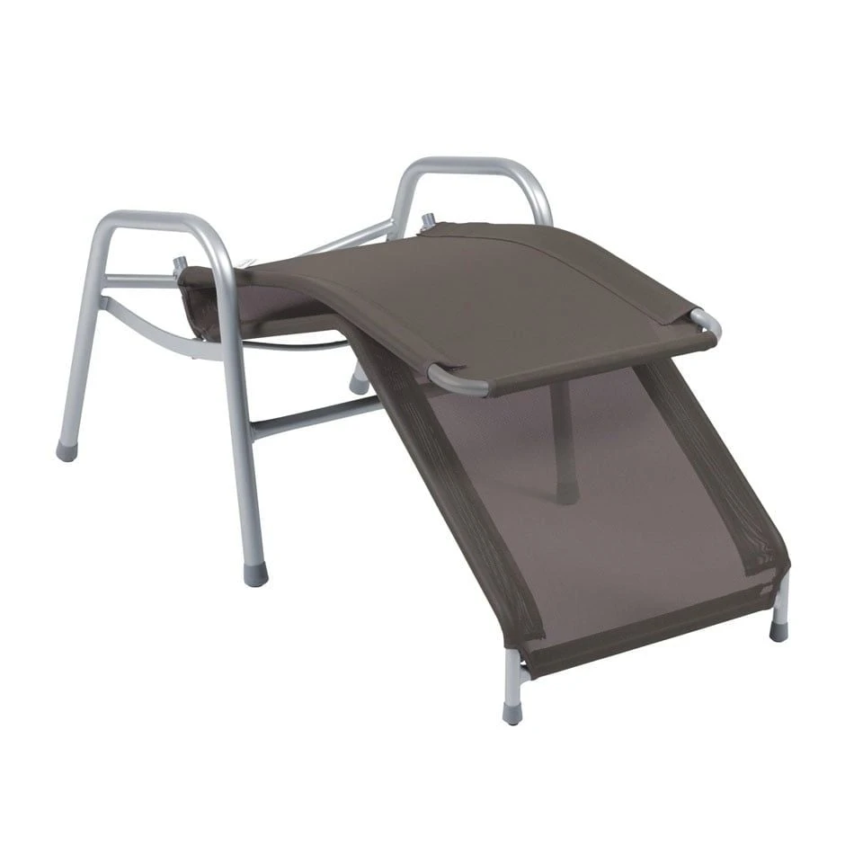 Karasek Grenada Gesundliege Stahlrohr/Textilene Platin/Taupe 2 Karasek Grenada Gesundliege Stahlrohr/Textilene Platin/Taupe - Image 2