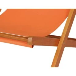 Siena Garden Faro Beach-Liegestuhl Holz/Textilene Orange -Gartenmöbel Verkauf 868981 6