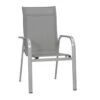 MWH Fabulo Stapelsessel Aluminium/Textilene Silber/Grau