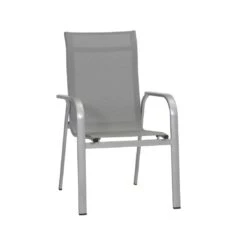 MWH Fabulo Stapelsessel Aluminium/Textilene Silber/Grau -Gartenmöbel Verkauf 925367 4