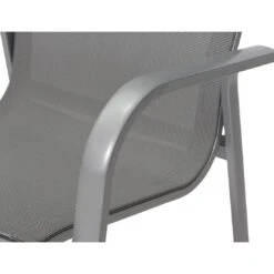 MWH Fabulo Stapelsessel Aluminium/Textilene Silber/Grau -Gartenmöbel Verkauf 925367 8