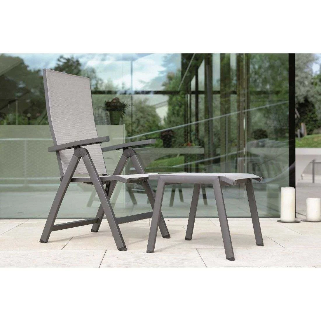 Stern New Top Klappsessel Aluminium/Textilene Anthrazit/Silber 6 Stern New Top Klappsessel Aluminium/Textilene Anthrazit/Silber - Image 6