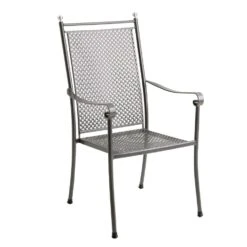 Royal Garden Excelsior Hochlehner-Stapelsessel Metall Eisengrau