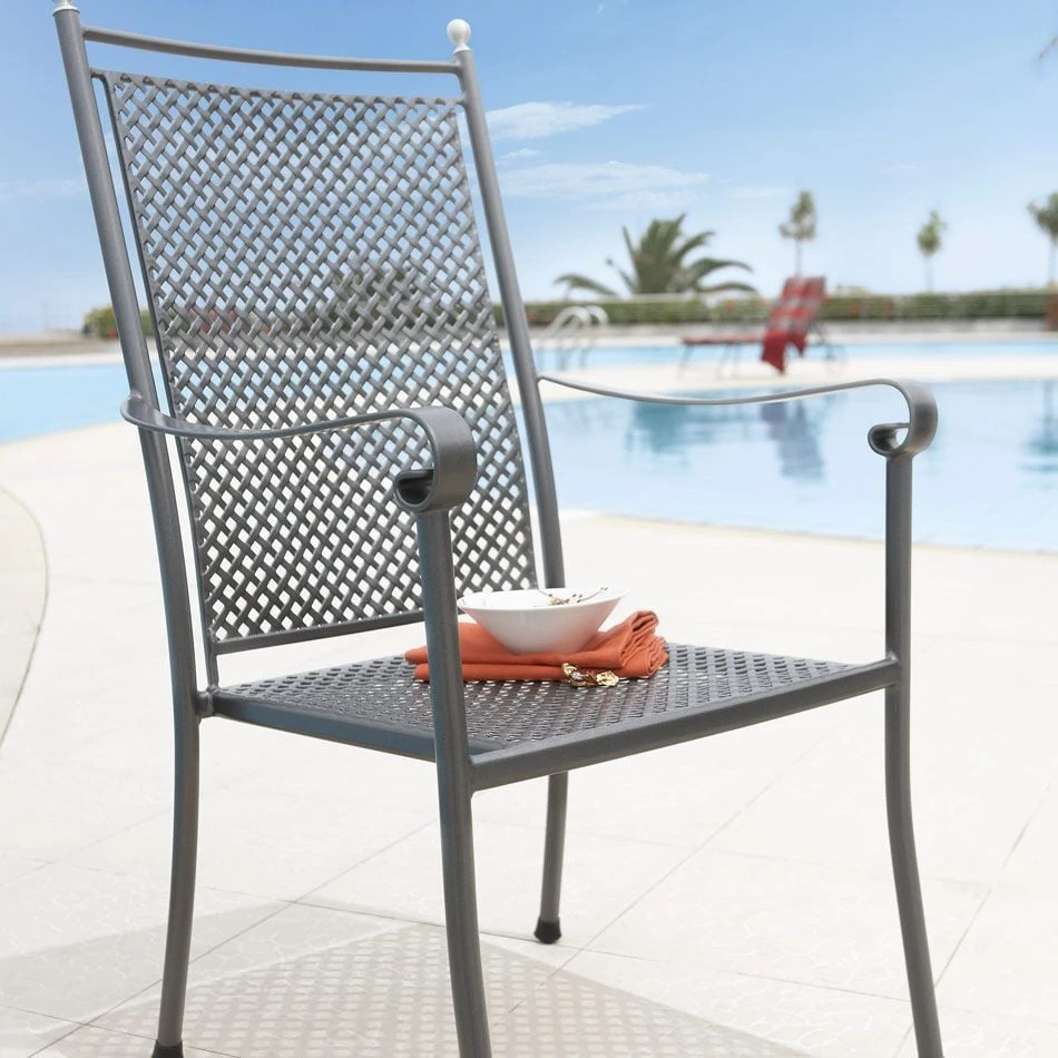 Royal Garden Excelsior Hochlehner-Stapelsessel Metall Eisengrau 2 Royal Garden Excelsior Hochlehner-Stapelsessel Metall Eisengrau - Image 2