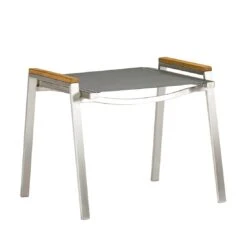 Zebra One Hocker Edelstahl/Textilene Silber/Dark Grey