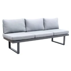 Acamp Hollywood Gartenliege Aluminium/Polster Anthrazit/Silbergrau