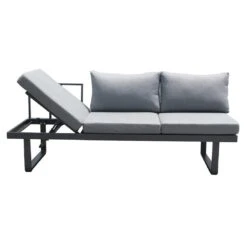 Acamp Hollywood Gartenliege Aluminium/Polster Anthrazit/Silbergrau -Gartenmöbel Verkauf acamp hollywood loungeliege aluminium polster 1434634 9