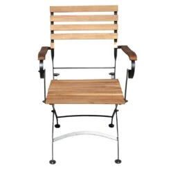 Acamp Lindau Biergartensessel Eisen/Akazie Schwarz/Akazie -Gartenmöbel Verkauf acamp lindau klappsessel 56x58x89 cm eisen akazie 1351804 4