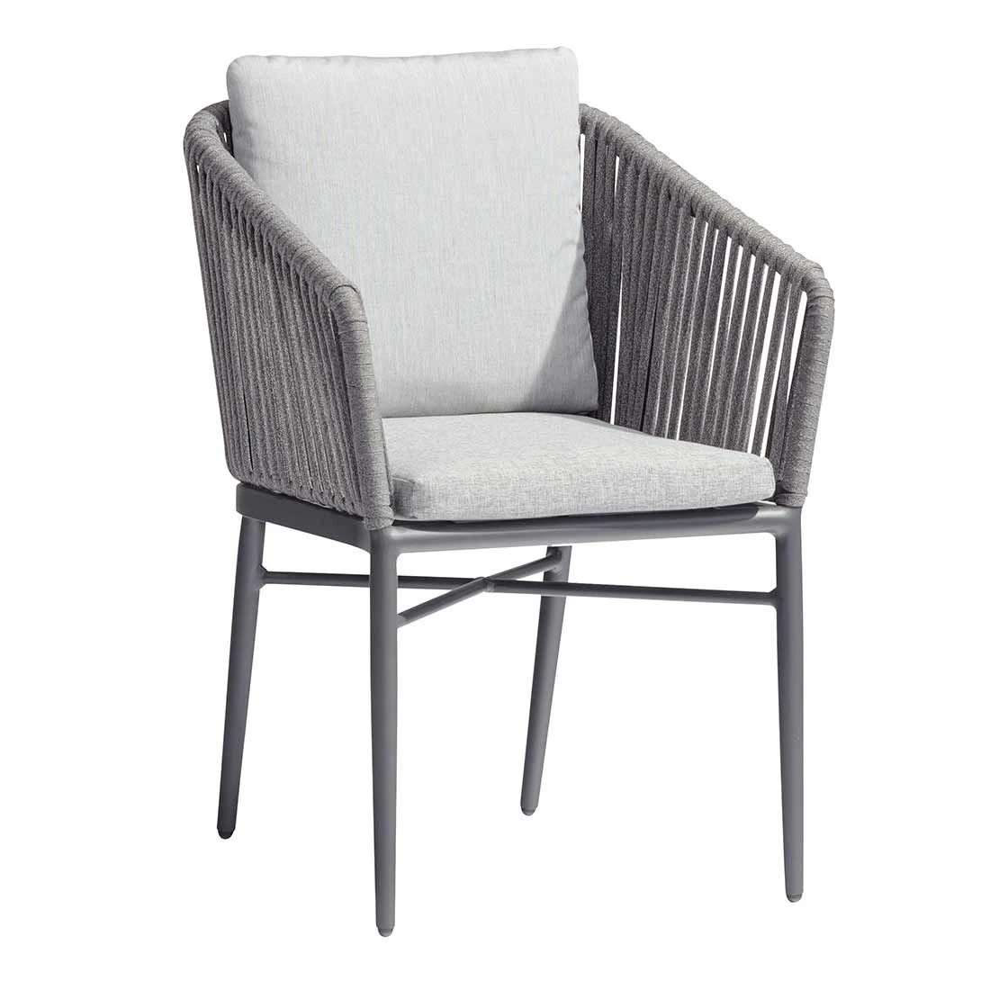 Acamp Manhattan Gartensessel Aluminium/Rope/Polster Anthrazit/Silbergrau 1 Acamp Manhattan Gartensessel Aluminium/Rope/Polster Anthrazit/Silbergrau