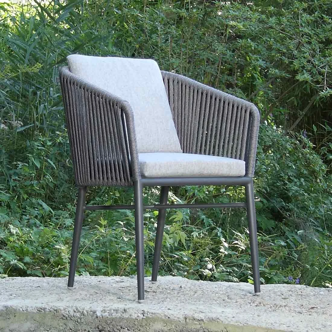 Acamp Manhattan Gartensessel Aluminium/Rope/Polster Anthrazit/Silbergrau 2 Acamp Manhattan Gartensessel Aluminium/Rope/Polster Anthrazit/Silbergrau - Image 2