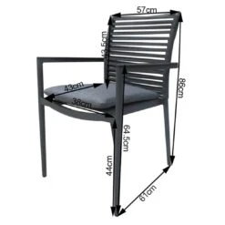 Acamp New Jersey Stapelsessel Aluminium/Rope Anthrazit/Dunkelgrau -Gartenmöbel Verkauf acamp new jersey stapelsessel aluminium rope 1351870 8