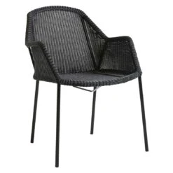 Cane-Line Breeze Stapelsessel Stahl/Geflecht Black