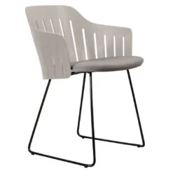 Cane-Line Choice Gartenstuhl Stahl/Polypropylen/Acryl + Kissen Black/Taupe