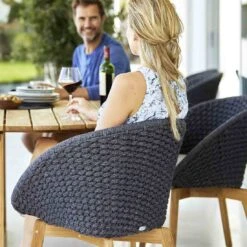 Cane-Line Peacock Gartensessel Teak/Rope Dark Grey/Natur -Gartenmöbel Verkauf cane line peacock gartensessel teak aluminium rope 1465038 7