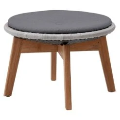 Cane-Line Peacock Hocker Teak/Geflecht Grey/Light Grey/Grey