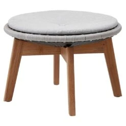 Cane-Line Peacock Hocker Teak/Geflecht Grey/Light Grey