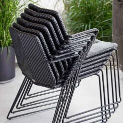 Cane-Line Vision Stapelstuhl Stahl/Geflecht Black/Graphite -Gartenmöbel Verkauf cane line vision stapelstuhl stahl geflecht 1465500 5