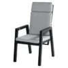 Hartman Ancona Gartensessel Aluminium/ Olefin Schwarz/Hellgrau