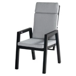 Hartman Ancona Gartensessel Aluminium/ Olefin Schwarz/Hellgrau