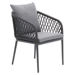 Interliving 7004 Armlehnstuhl Aluminium/Polypropylen Anthrazit/Grau